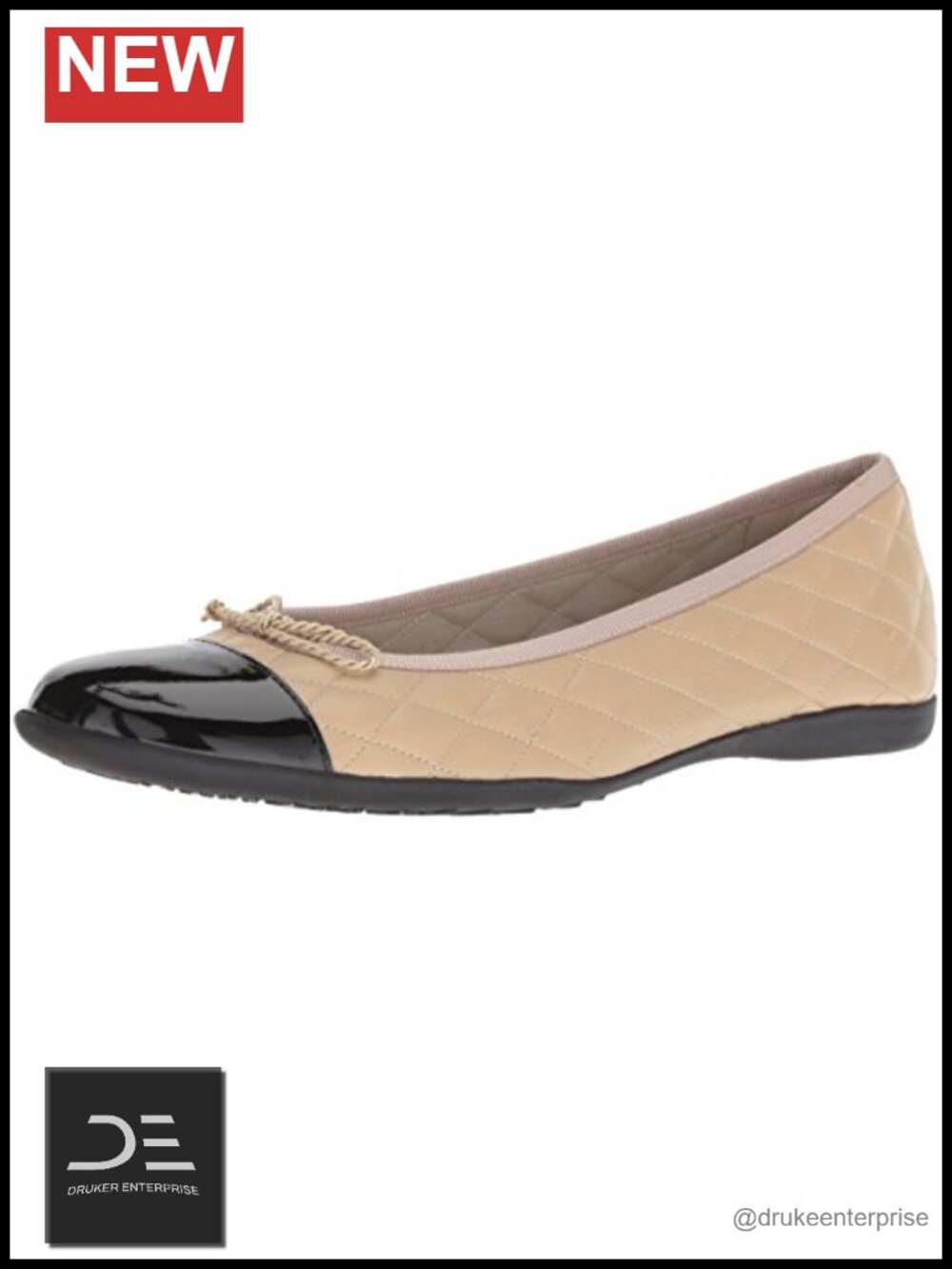 Cap Toe Ballet Flats for Women